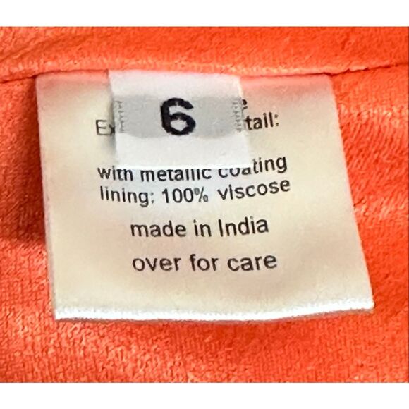 Rachel Comey Beaded Accent Mini Skirt in Orange NWT Size 6 - Picture 7 of 7